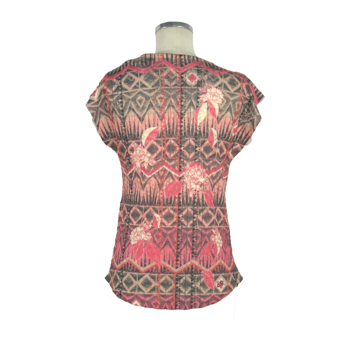 Pink Polyester Women T-Shirt