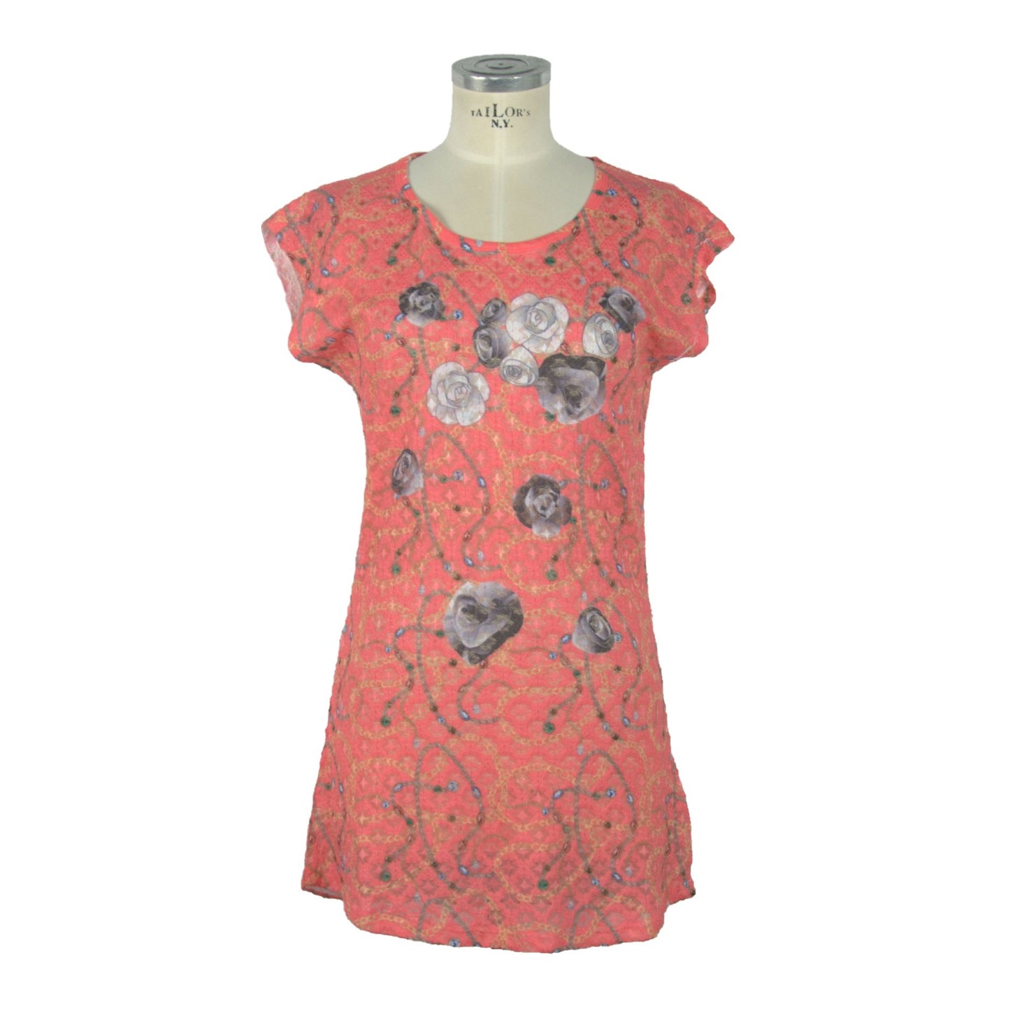 Pink Polyester Women Dress