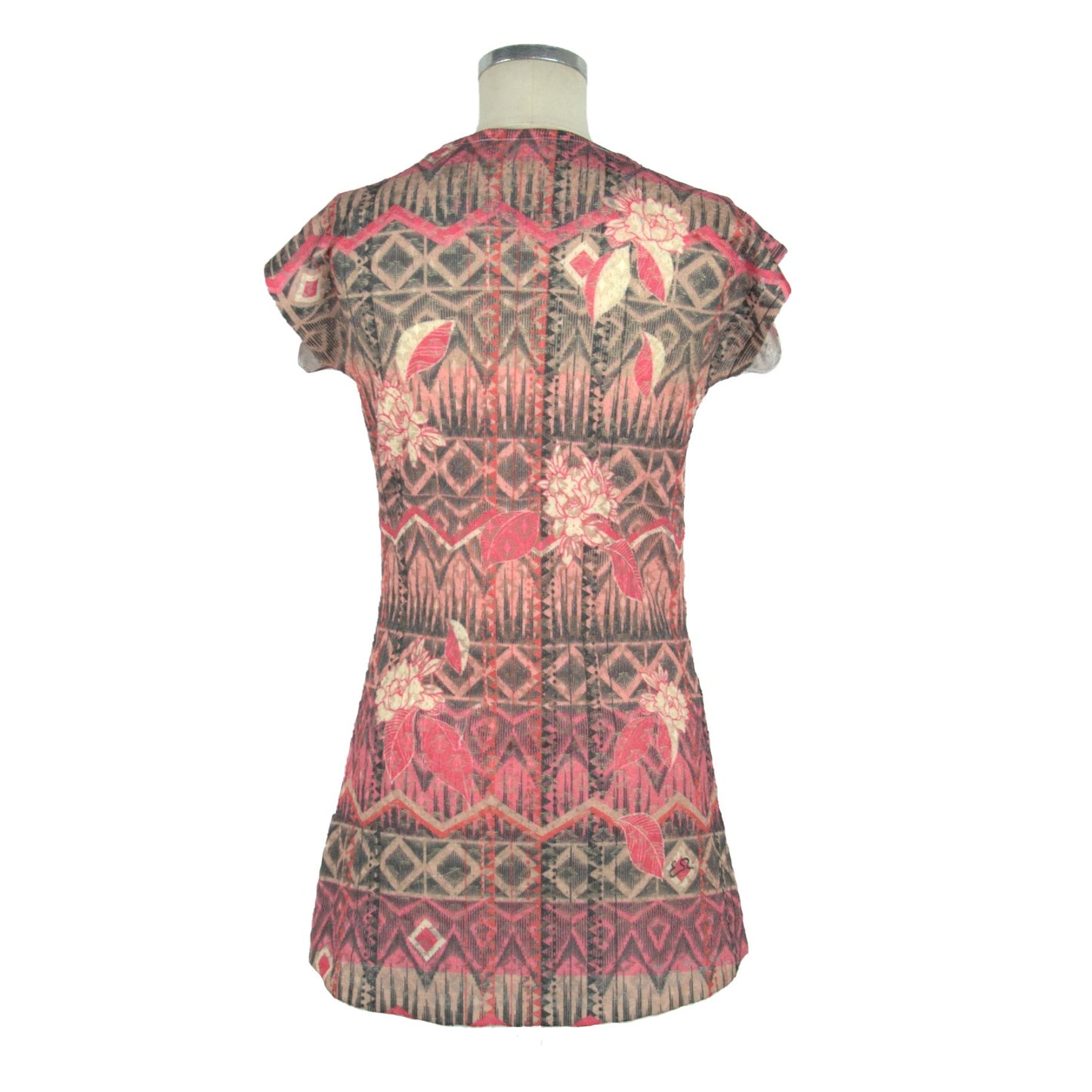 Pink Polyester Women Dress