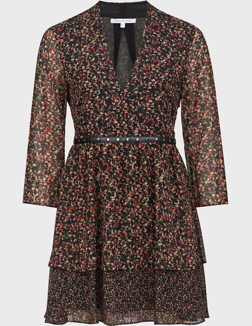 Black Polyester Women Dress