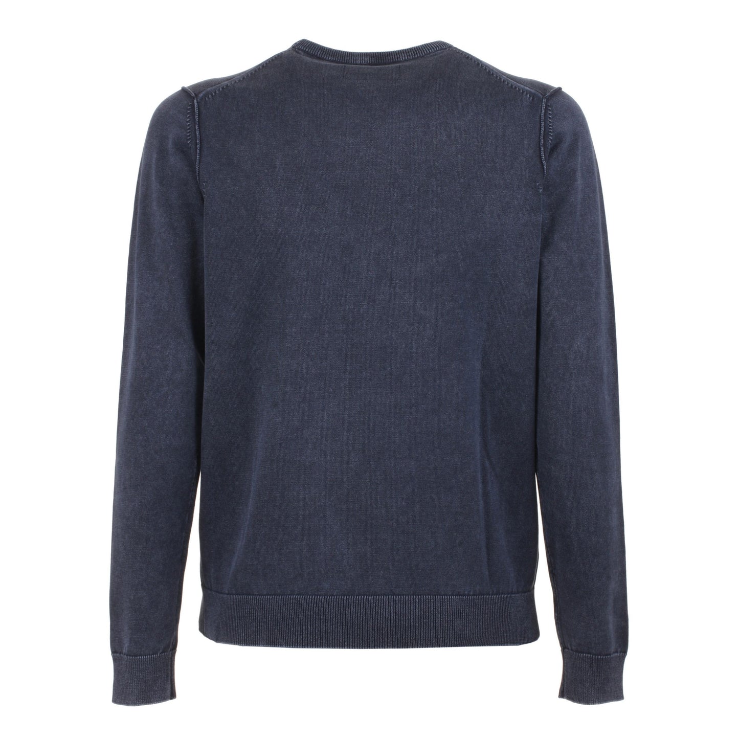Blue Cotton Men Sweater