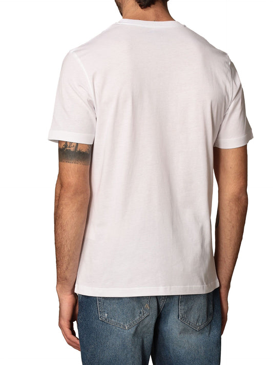 White Cotton Men T-Shirt