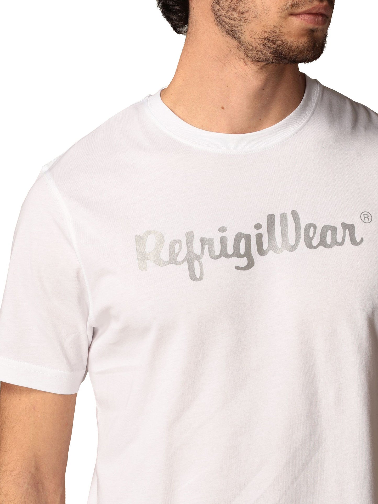 White Cotton Men T-Shirt