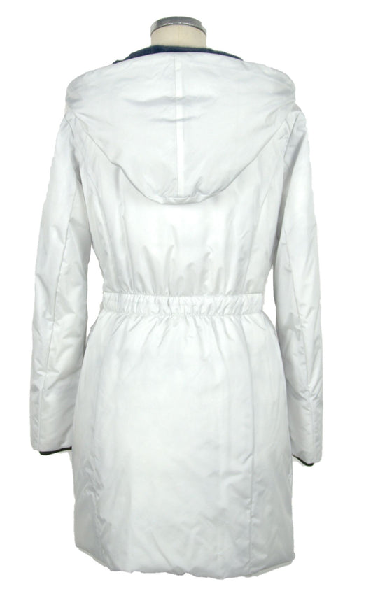 White Polyamide Women's Parka