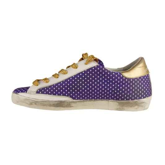 Purple Leather Women Sneaker