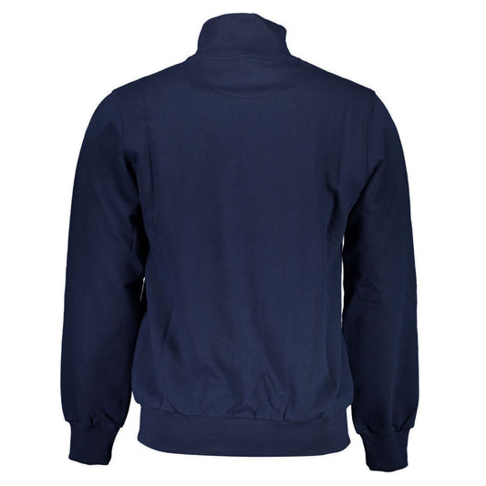 Blue Cotton Men Sweater