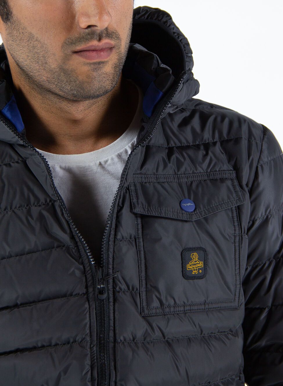 Gray Nylon Men Jacket