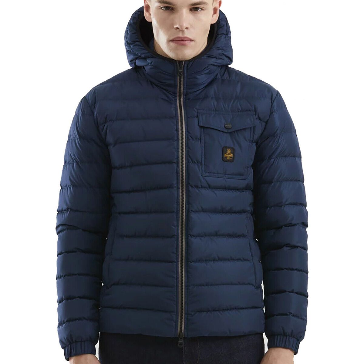 Blue Nylon Men Jacket