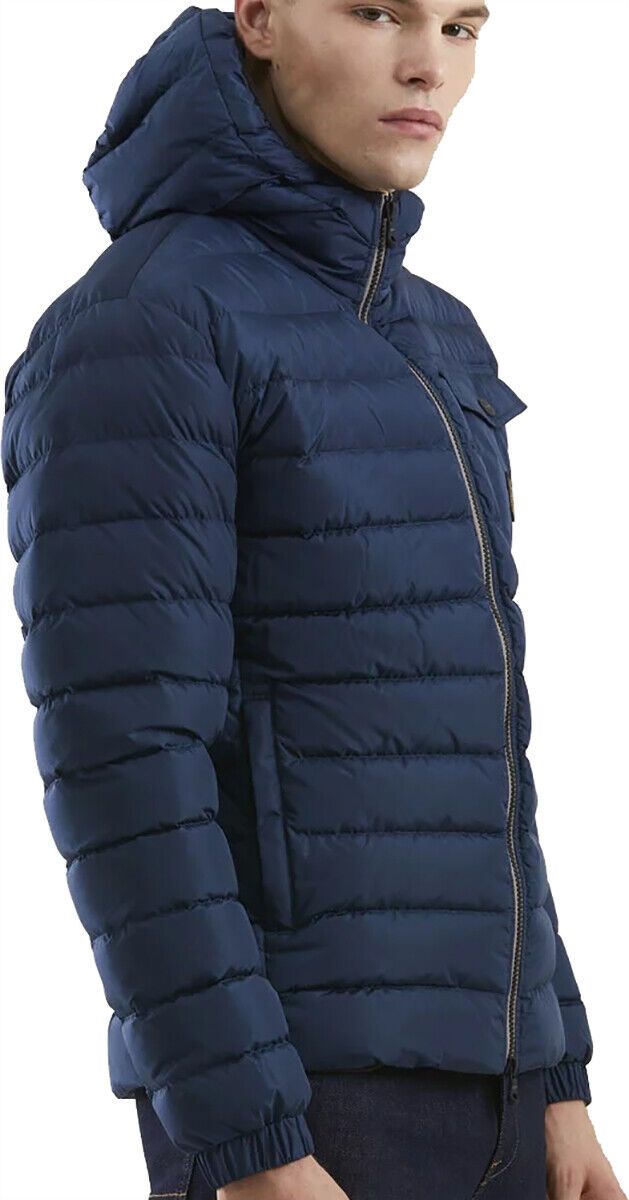 Blue Nylon Men Jacket