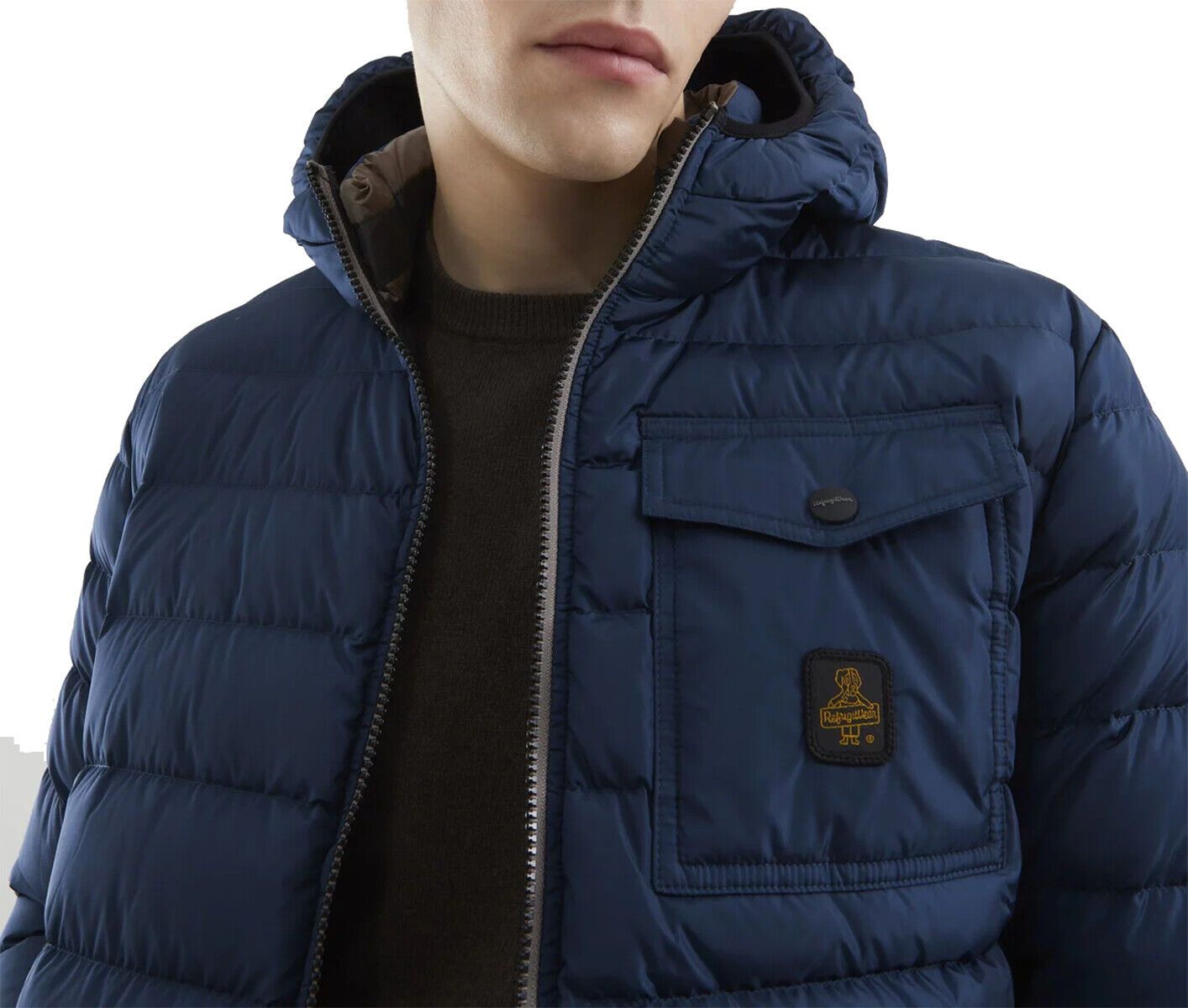 Blue Nylon Men Jacket