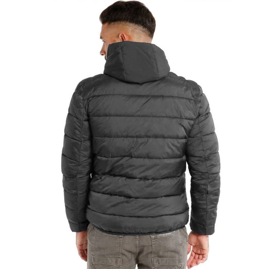 Gray Nylon Men Jacket