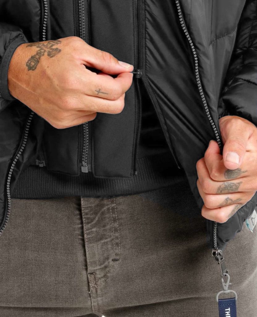 Gray Nylon Men Jacket