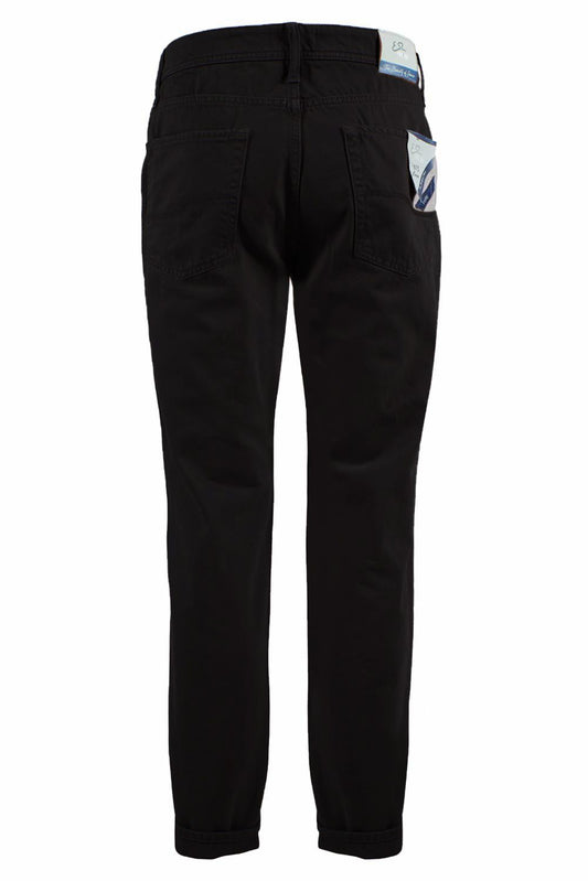 Black Cotton Men Trouser
