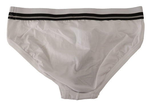 Chic Monochrome Striped Waistband Briefs