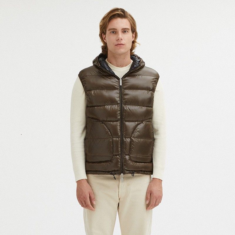Black Nylon Men Reversible Vest