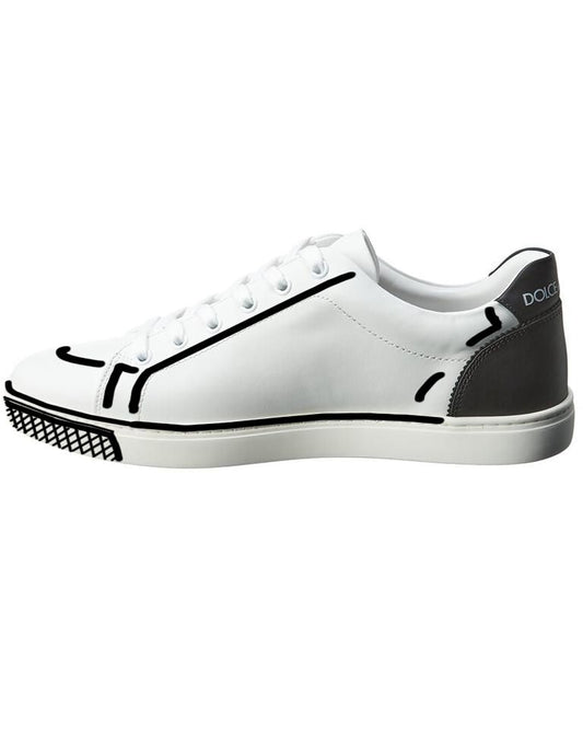 White Calfskin Men Sneaker