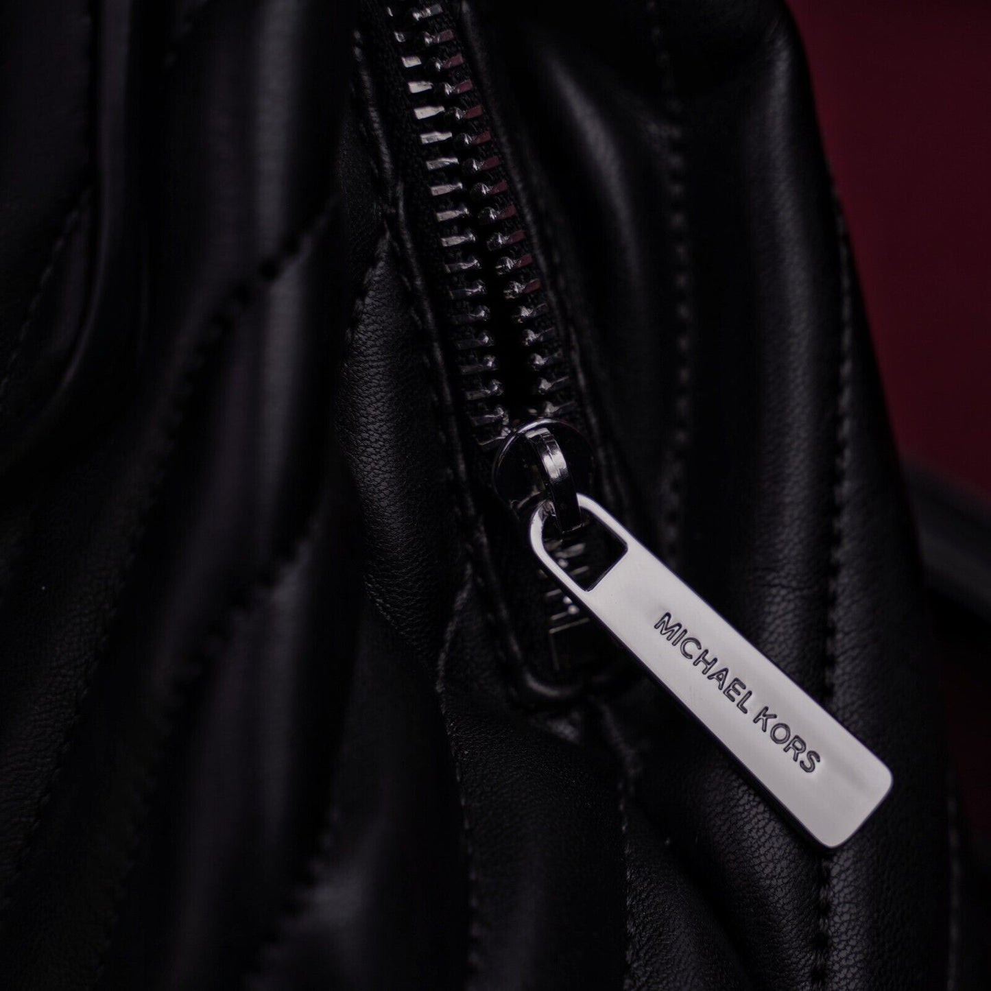 Black Faux Leather Women Backpack