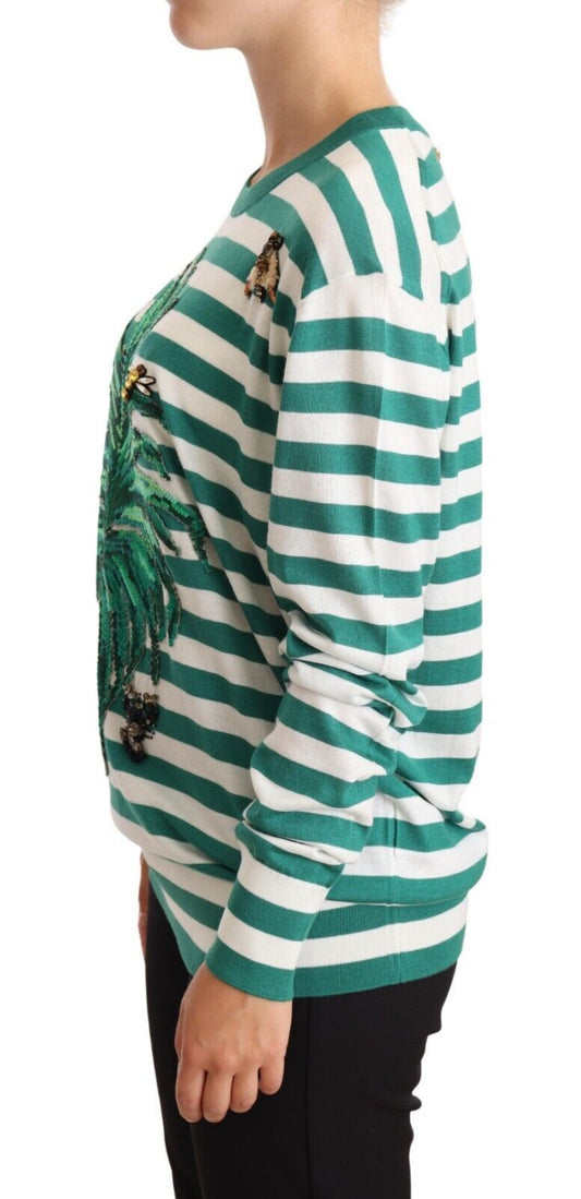 Elegant Striped Cashmere-Silk Sweater