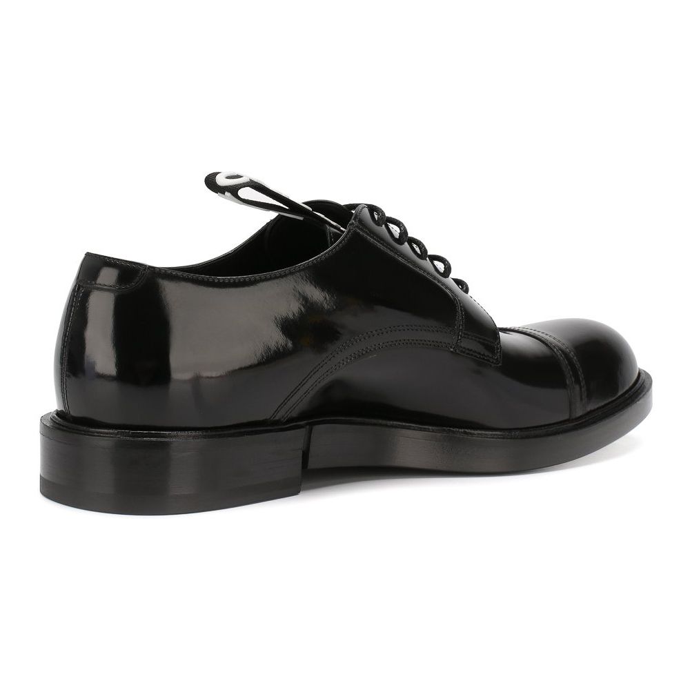 Black Calfskin Men Derby Shoe
