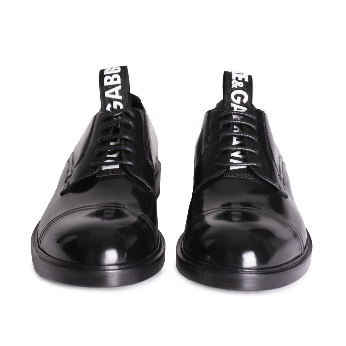 Black Calfskin Men Derby Shoe