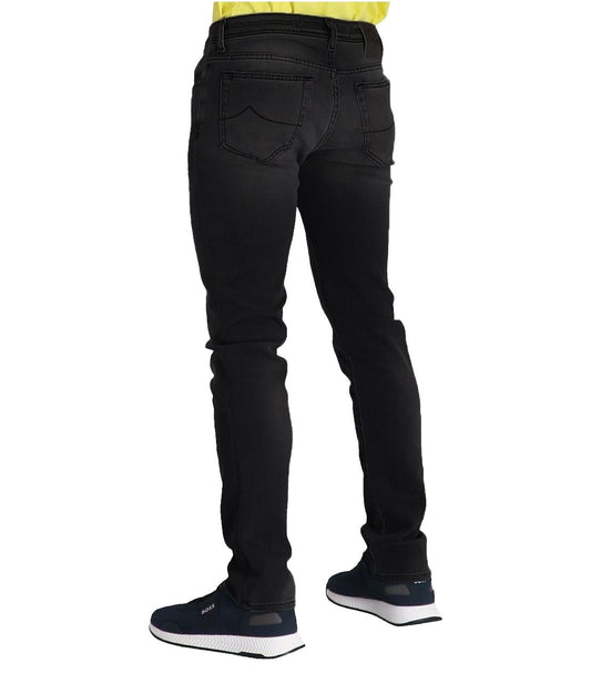 Black Cotton Men Jeans
