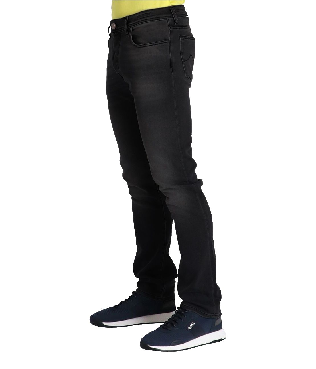 Black Cotton Men Jeans