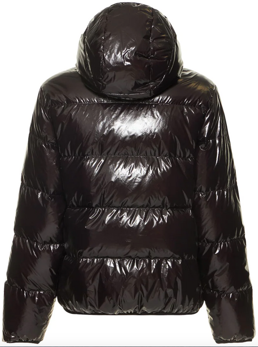 Black Nylon Men Bomber Jacket