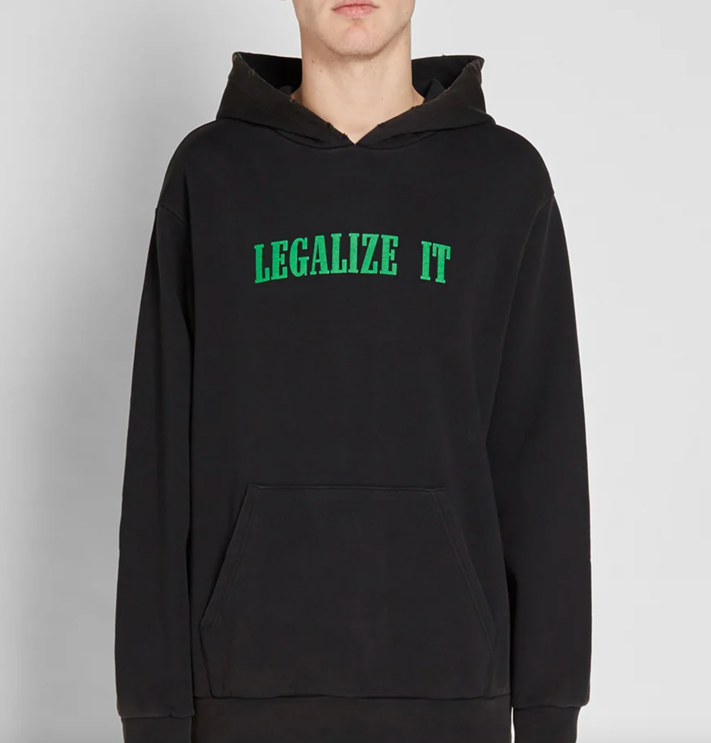 Black Cotton Men Sweater