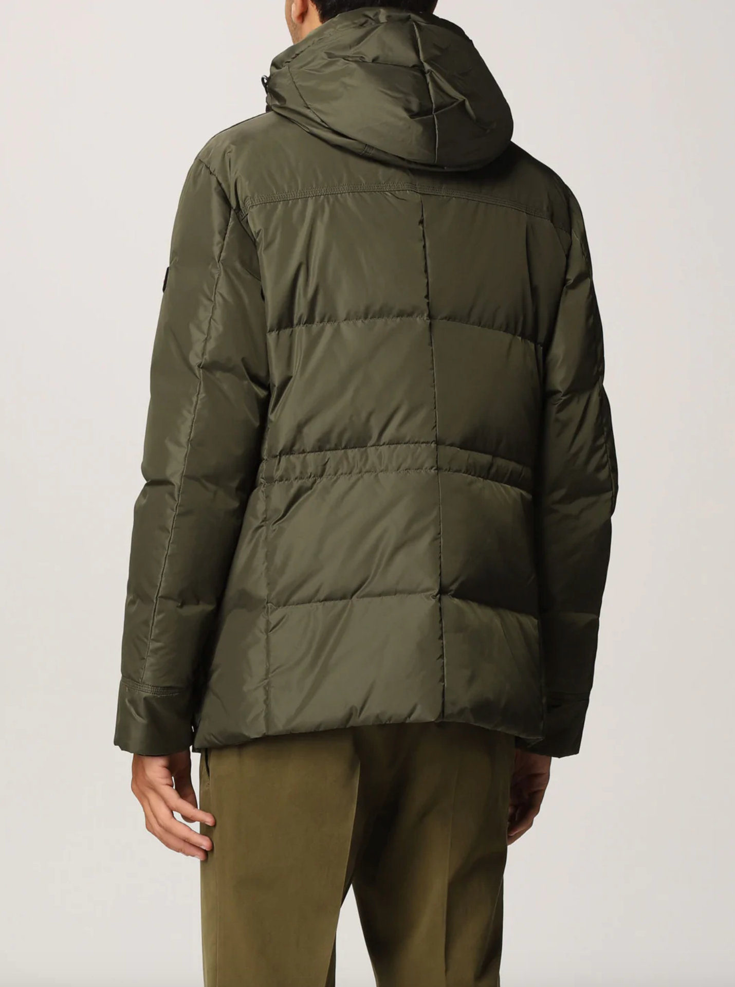 Green Polyester Men Jacket
