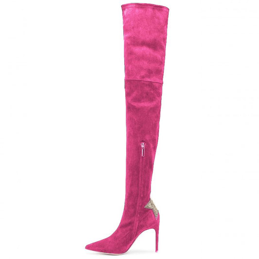 Fuchsia Calfskin Women Boot