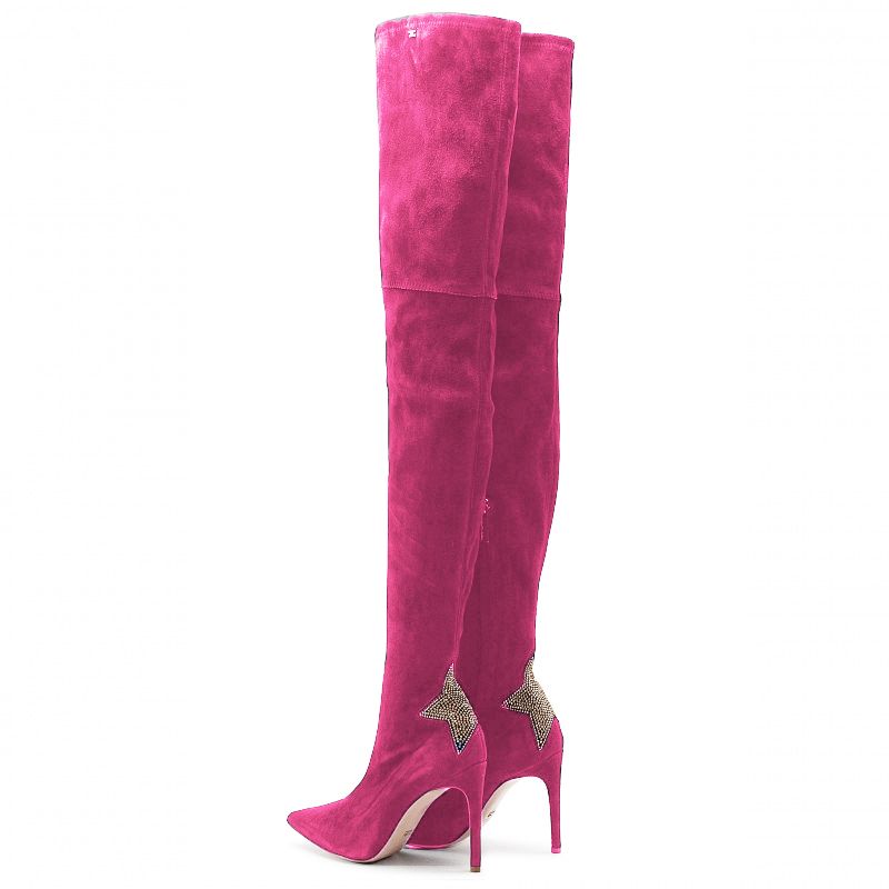 Fuchsia Calfskin Women Boot