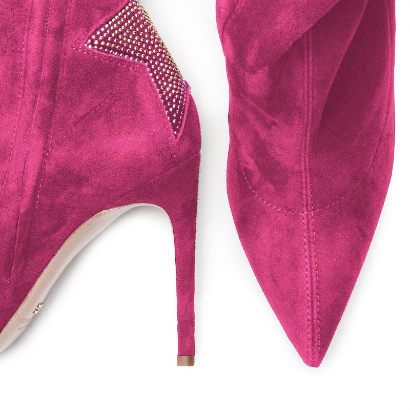 Fuchsia Calfskin Women Boot