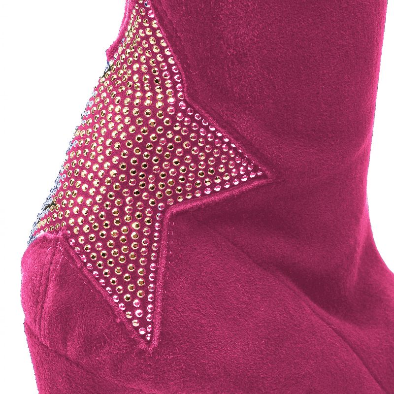 Fuchsia Calfskin Women Boot