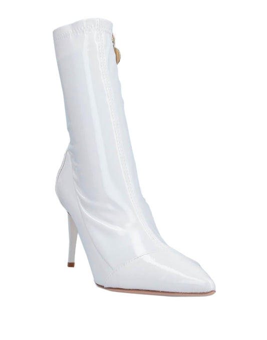 "White Leather Women Boot"