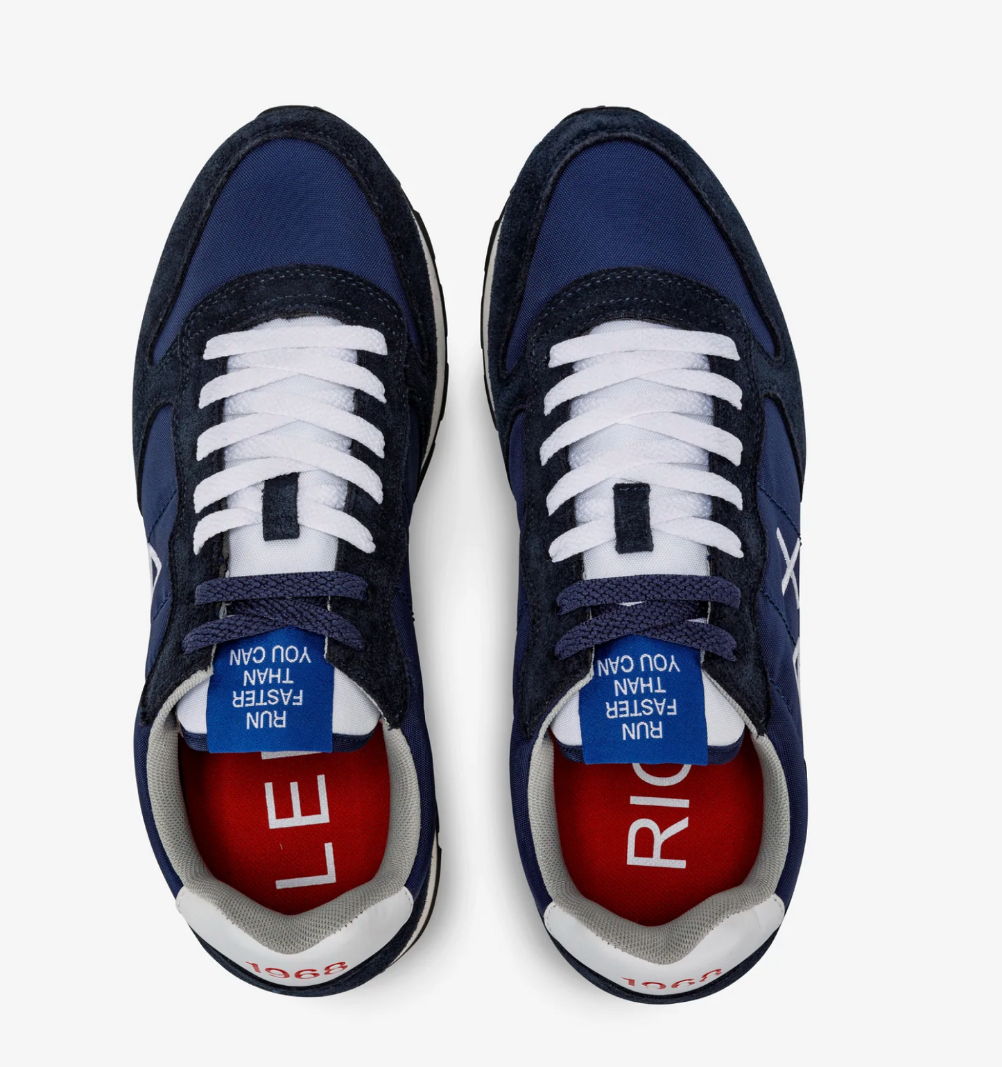 Blue Leather Men Sneaker