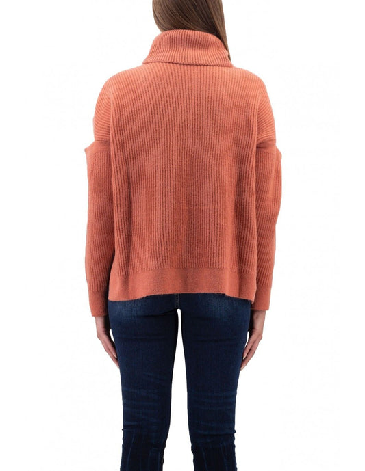 Pink Acrylic Women Sweater