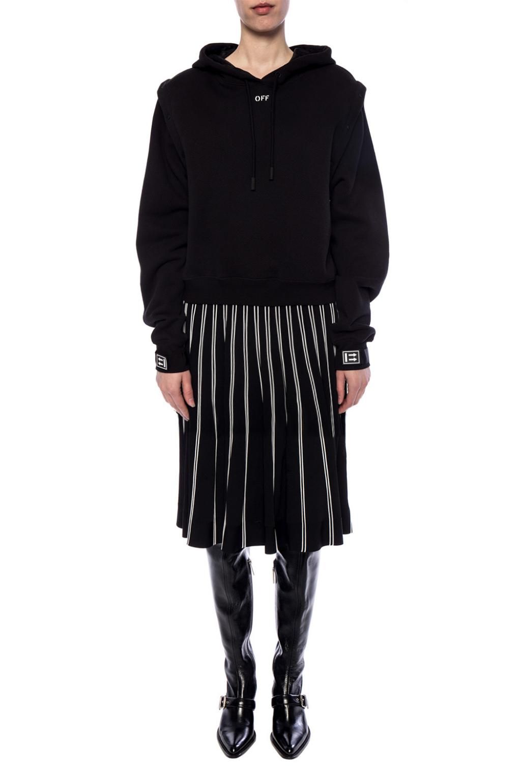 Black Viscose Women Skirt