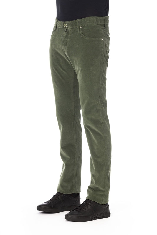 Green Cotton Men Jean