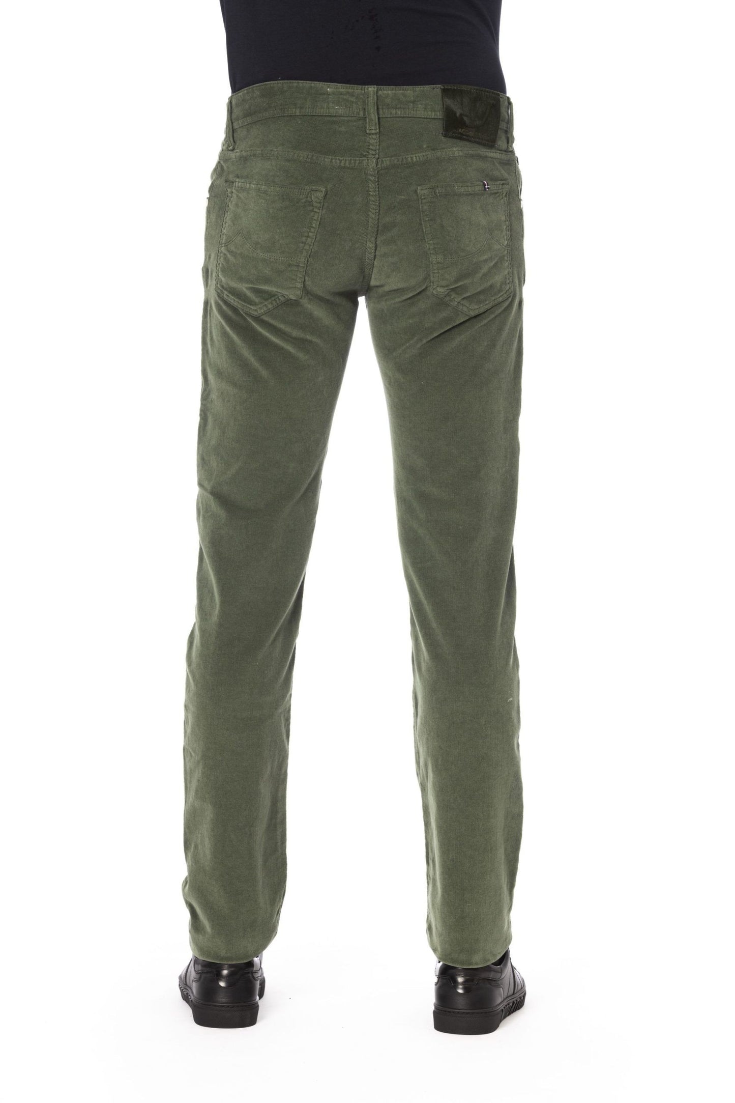 Green Cotton Men Jean