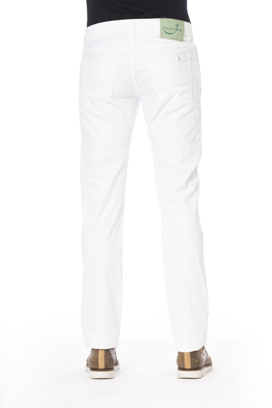 White Cotton Men Jeans