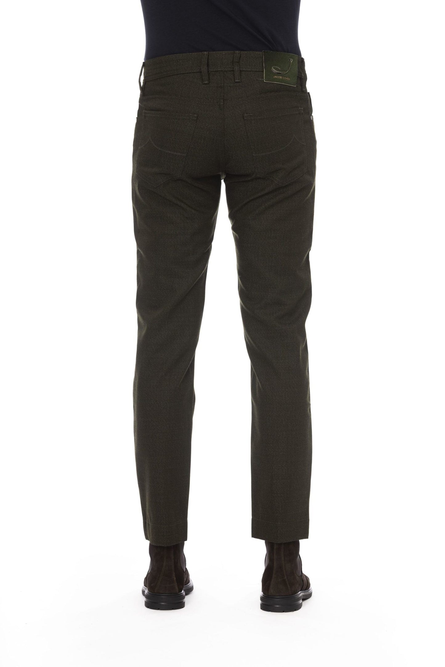 Green Wool Men Jeans