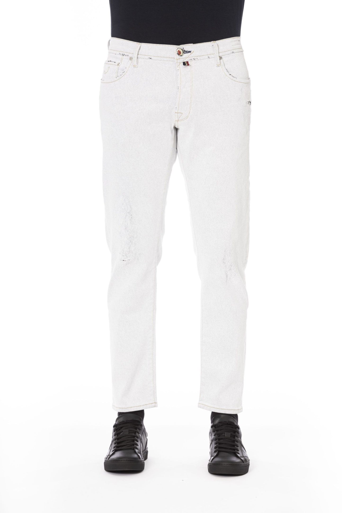 White Cotton Men Jeans
