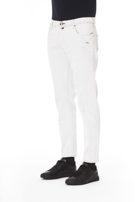 White Cotton Men Jeans