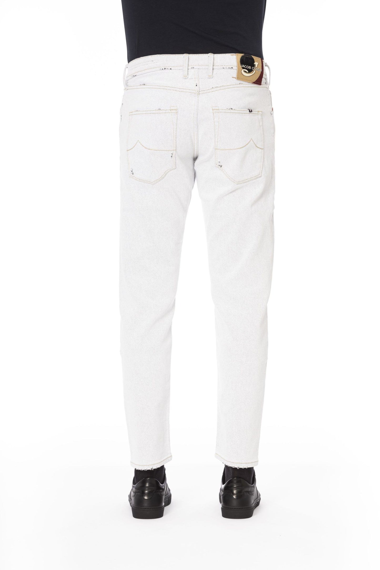 White Cotton Men Jeans