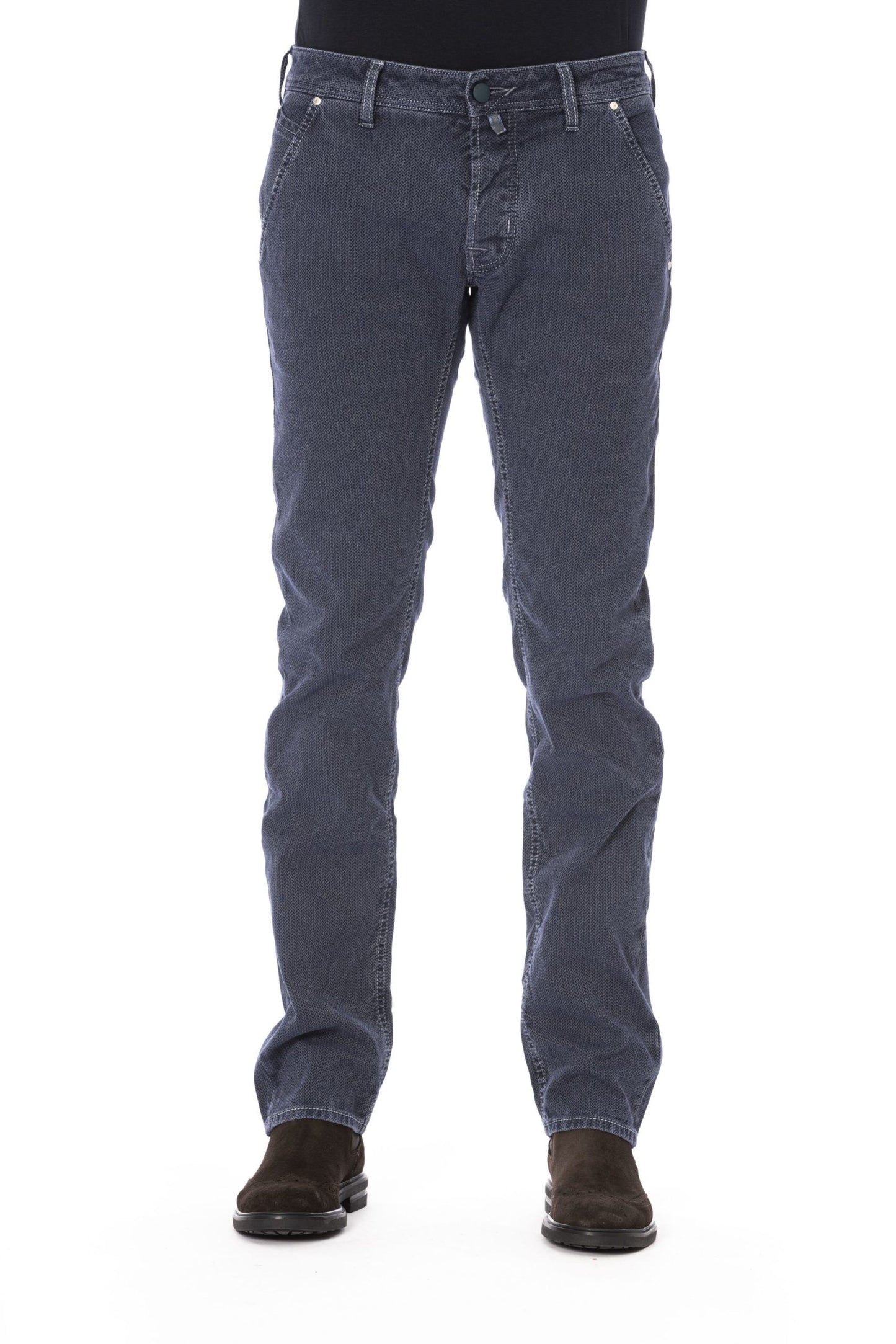 Gray Cotton Men Jean