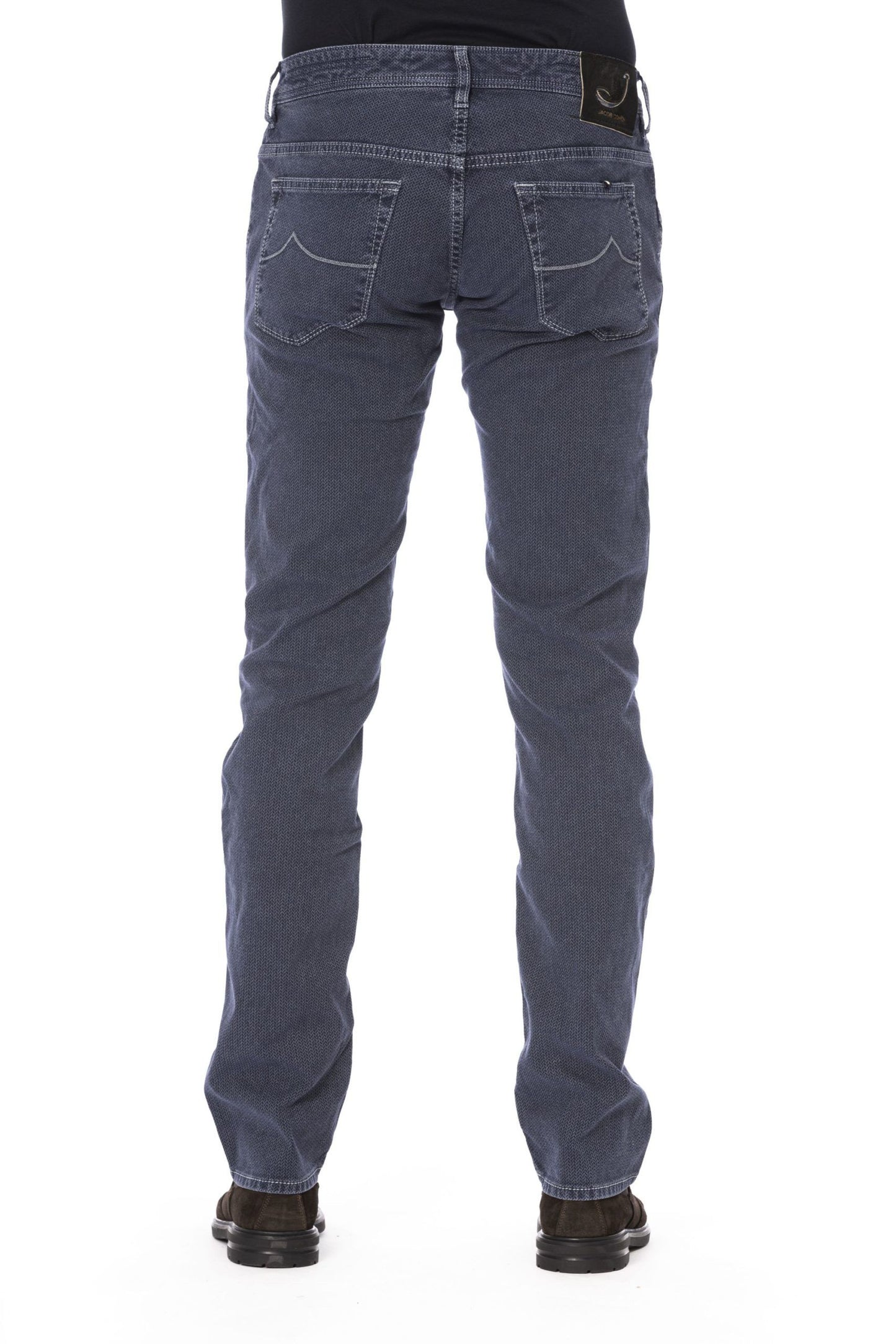 Gray Cotton Men Jean