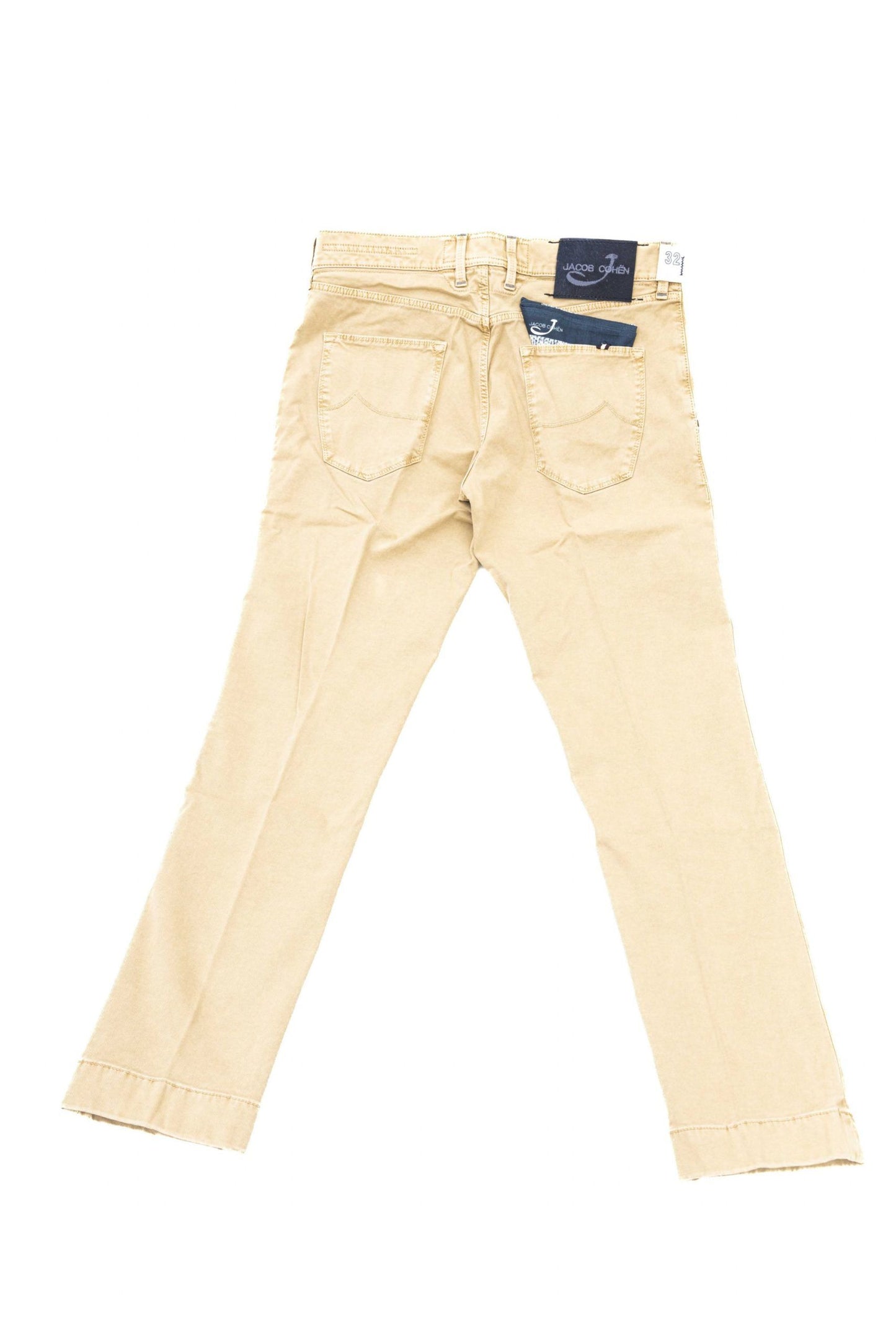 Beige Cotton Men Chino