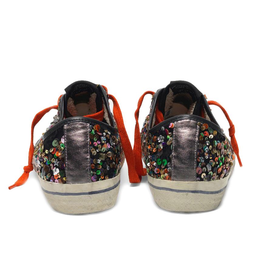 Black Leather Women Sneaker