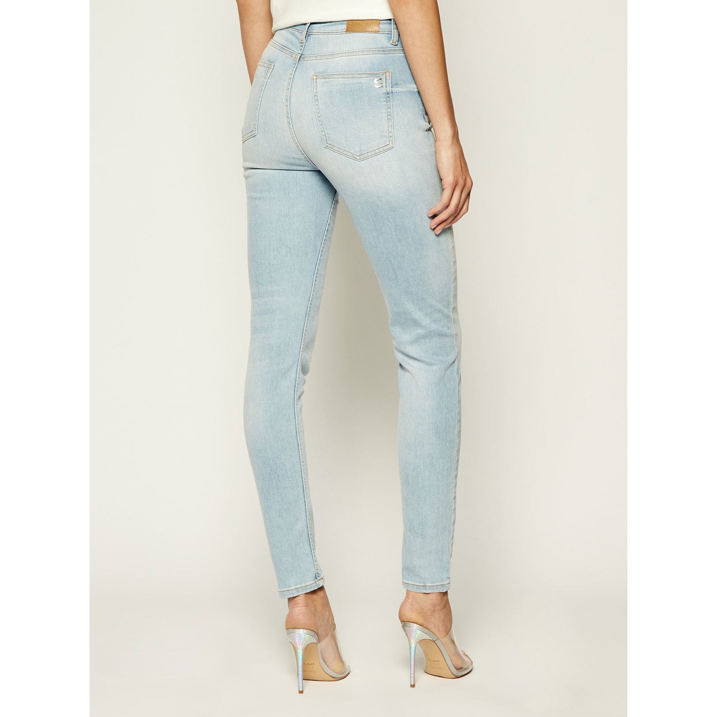 Light Blue Cotton Women's Jean