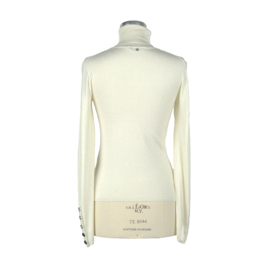 White Viscose Women Sweater